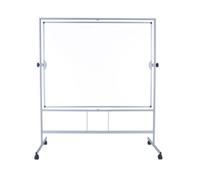 Tableau blanc émaillé pivotant Plus NF double face 120 x 150 cm