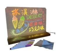 Tableau blanc en acrylique effaçable à sec avec lumière - Tableau lumineux en acrylique transparent pour magasin, école, zone d | tableau d'affichage à LED, Tableau d'affichage acrylique effaçable à