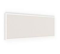 Tableau blanc en liège 100x40 cm cadre en bois laqué BLANC