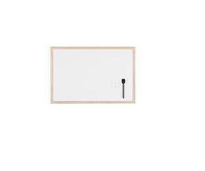 Tableau blanc laqué cadre bois 40 x 60 cm Bi-Office