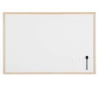 Tableau blanc laqué cadre bois 60 x 90 cm Bi-Office