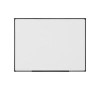 Tableau blanc laqué Slim - Surface magnétique - Cadre Aluminium noir - L.90 x H.60 cm