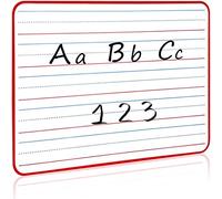 Tableau blanc ligné effaçable à sec 22,9 x 30,5 cm, petit tableau blanc réutilisable double face pour étudiants