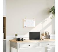 Tableau blanc magnétique 40 x 30 cm avec cadre en pin massif effaçable à sec, idéal pour écrire, dessiner et fixer des photos, vertical