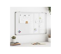 vidaXL Tableau blanc magnétique 80×50×1,7 cm aluminium effaçable à sec mural