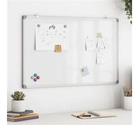 vidaXL Tableau blanc magnétique 80×50×1,7 cm aluminium effaçable à sec mural