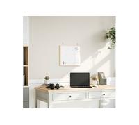 Tableau blanc magnétique avec cadre bois de pin massif 40x40 cm