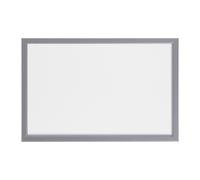Tableau blanc magnétique Basic de Bi-Office, surface magnétique en acier laqué, cadre en MDF argenté, 60 x 45 cm - - Bruneau