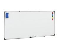 vidaXL Tableau blanc magnétique 110x60 cm Acier laqué Aluminium Blanc