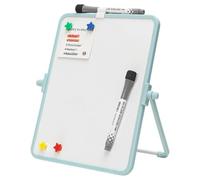 Tableau blanc magnétique - Bloc-notes double face avec support | Tableau blanc de bureau avec marqueurs, tableau d'écriture effaçable à sec, panneau d'affichage de notes effaçable pour lieu de travail