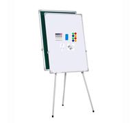 Tableau blanc magnétique double face effaçable à sec avec support, hauteur réglable, chevalet trépied portable, vert, 45 x 60 cm, parfait pour la maison, le bureau, l'éducation