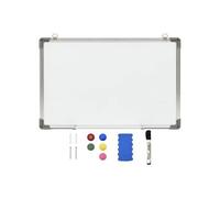Tableau blanc magnétique effaçable à sec Blanc 50x35 cm,5 x Aimant Multicolores