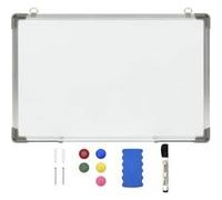 Tableau blanc magnétique effaçable à sec Blanc 50x35 cm,5 x Aimant Multicolores Blanc G
