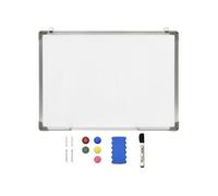Tableau blanc magnétique effaçable à sec Blanc 70x50 cm Acier