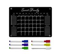 Tableau Blanc Magnétique Effaçable à Sec, Bloc-Note en Acrylique Réutilisable, Tableau Blanc Magnétique Multifonction Pour Planning Familiavec 6 Marqueurs Effaçables