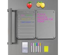 Tableau Blanc Magnétique Effaçable à Sec en Acrylique pour Réfrigérateur,33 * 22cm Tableau Magnetique Frigo Transparent,Planning Frigo Magnetique,Réfrigérateur Planification Tableau À Faire Liste (A)