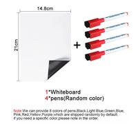 Tableau Blanc Magnétique Effaçable À Sec,Format A5,Souple,Pour La Maison,Le Bureau,La Cuisine,Le Réfrigérateur,Autocollants,Mémo - Type [A5]-4pen
