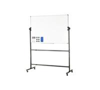 Tableau Blanc Magnétique Effaçable à Sec Mobile Double-Face 118 x 76 cm