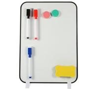 Tableau Blanc Magnétique Effaçable Double Face en Métal Plastique | Écriture Rapide, Réutilisable, Surface Lisse et Plate, pour Menus et Messages, Effaceur et Stylos Couleur Aléatoire