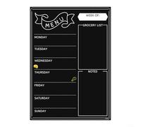 Tableau blanc magnétique effaçable pour la planification des menus hebdomadaires - 30 x 42 cm
