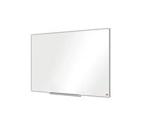 Nobo Tableau Blanc Magnétique Émaillé avec Porte-Marqueurs, 900 x 600 mm, Bords Fins, Système de Fixation InvisaMount, Impression Pro, Blanc, 1915395
