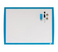 Tableau Blanc Magnétique - Nobo - 585 x 430 mm - Cadre Bleu - Accessoires Inclus - Décoration Murale
