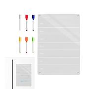 Tableau Blanc Magnétique,Planificateur Hebdomadaire Magnétique en Acrylique | Calendrier Semainier avec Suivi des Tâches Clair pour Adolescents Étudiants Couples Enseignants Cuisine
