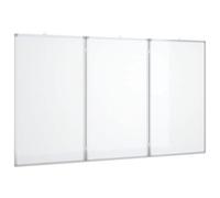 Tableau blanc magnétique pliable 120 x 100 x 1,7 cm en aluminium avec 3 panneaux, inscriptible des deux côtés, mobile pour bureau, école, séminaire, conférence, foire, présentation, séparateur de