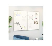 vidaXL Tableau blanc magnétique pliable 120x80x1,7 cm aluminium Blanc G