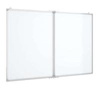 vidaXL Tableau blanc magnétique pliable 120x80x1,7 cm aluminium Blanc G