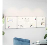 Tableau blanc magnétique pliable - vidaXL - 160x40x1,7 cm - Blanc - Surface lisse - Facile à installer - Pliable