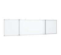 Tableau blanc magnétique pliable - vidaXL - 160x40x1,7 cm - Surface effaçable à sec - Pliable - Montage mural