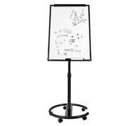 Tableau blanc magnétique portable - 90 x 60 cm - Bouton de verrouillage - Tableau blanc magnétique réglable en hauteur - Chevalet magnétique pour la maison, le bureau, l'école, le marketing (blanc +