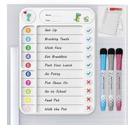 Tableau blanc magnétique pour enfants, suivi des tâches ADHD Planification quotidienne facile à vérifier Effaçable, support de planification de liste de tâches pour réfrigérateur/bureau