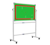 Tableau blanc magnétique pour entraîneurs de basket-ball, planche d'entraînement de football, planche à bloc de volley-ball, avec support et roulettes universelles, pour planification stratégique (5)