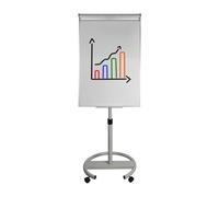 Tableau blanc magnétique - Réglable en hauteur - 2 en 1 - Tableau blanc et tableau de présentation