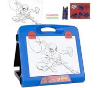 Tableau blanc magnétique Spider-Man pour enfants avec crayon et tampons - Tableau blanc Spider-Man, planche à dessin effaçable portable pour enfants avec design Marvel original