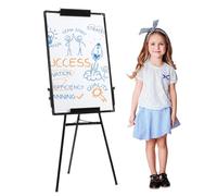 Tableau Blanc Magnétique sur Pied 90x60 cm, Hauteur Réglable, Portable, Effaçable à Sec, Tableau Blanc Effacable pour Bureau, École, Maison