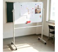 Tableau Blanc Mobile - 5 x Marqueurs - Hauteur réglable - double face magnétique - 60X90X160CM