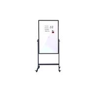 Tableau blanc mobile - Double face - 80x120 cm - Cadre noir