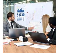 Tableau Blanc Mobile sur Roulettes, Tableau Magnétique avec Pied Réglable, Double Face avec Marqueurs et Accessoires