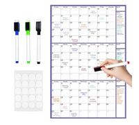 Tableau blanc mural calendrier mural 3 mois | Calendrier mural tableau blanc pour étudiant, enseignant, conseiller, freelancer, maison, école, slaa