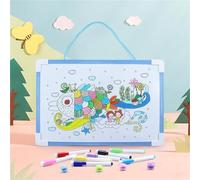 Tableau blanc mural tableau blanc magnétique Double face tableau blanc écriture effaçable dessin bureau Note suspendus tableau d'affichage(Pink)