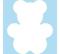 Tableau blanc ours en peluche