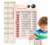 Tableau blanc pour liste de corvée | Tableau de routine coulissant, avec curseur de liste de contrôle, tableau d'enregistrement réutilisable pour l'autodiscipline, aide à la planification de bonnes