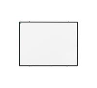 Tableau blanc profilé Softline - Aluminium noir 8 mm - Acier émaillé blanc - 60 x 90 cm