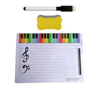 Tableau blanc réutilisable pour le personnel de musique, aide pédagogique double face, surfaces effaçables, idéal pour les cours de piano et de guitare, tableau blanc pour le personnel de musique