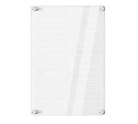Tableau blanc réutilisable pour réfrigérateur avec 3 marqueurs | Aimant transparent | Pour planifier des notes, un mur, un bureau, une cuisine, un dortoir, un appartement pour