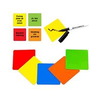 Tableau Blanc Scrum Cartes magnétiques avec Stylo - 50 pièces - Mix - 5 Couleurs - 7,5 x 7,5cm - Post-it réutilisable pour Tableau magnétique et réfrigérateur