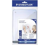 Tableau blanc STAEDTLER Lumocolor memo board set - Whiteboard (l x H) 148 mm x 210 mm transparent feuille de tableau blanc amovible avec marqueur